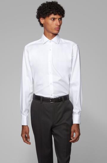 Koszula BOSS Regular Fit Białe Męskie (Pl32069)